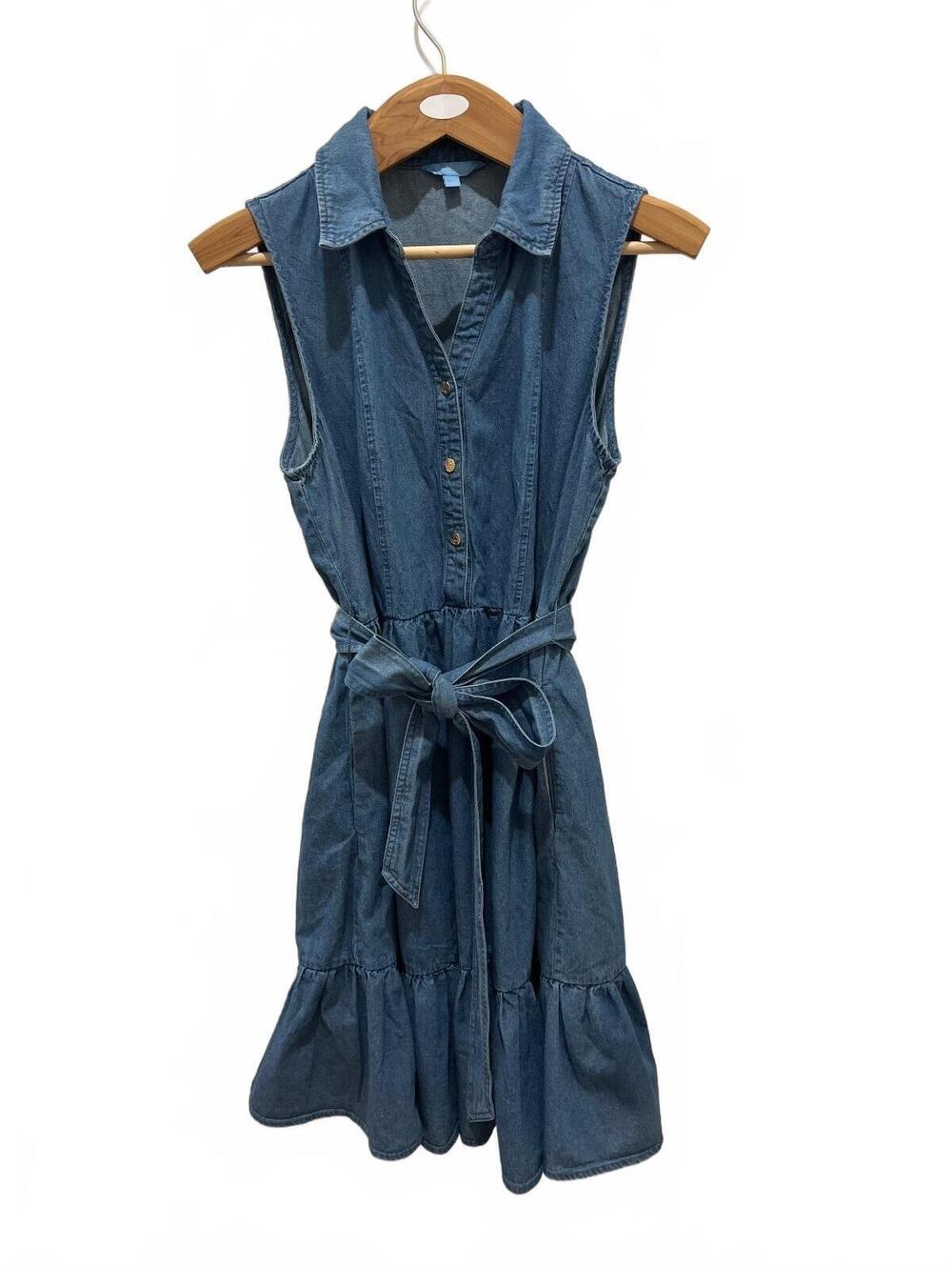 Draper James RSVP Sleeveless Denim Dress Size L